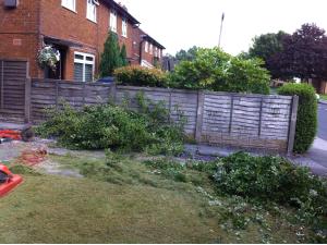 Photo - Garden tidy up in progress for a rental property in the Preston area, ready for new tenants