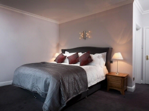 Photo - Finished bedroom decorated as part of a hotel refurbishment project near Kendal	